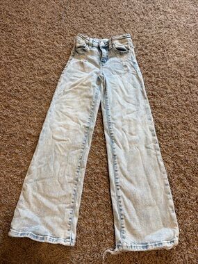 Light Wash Wide Leg girls Jeans